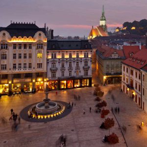 Old city center in Bratislava